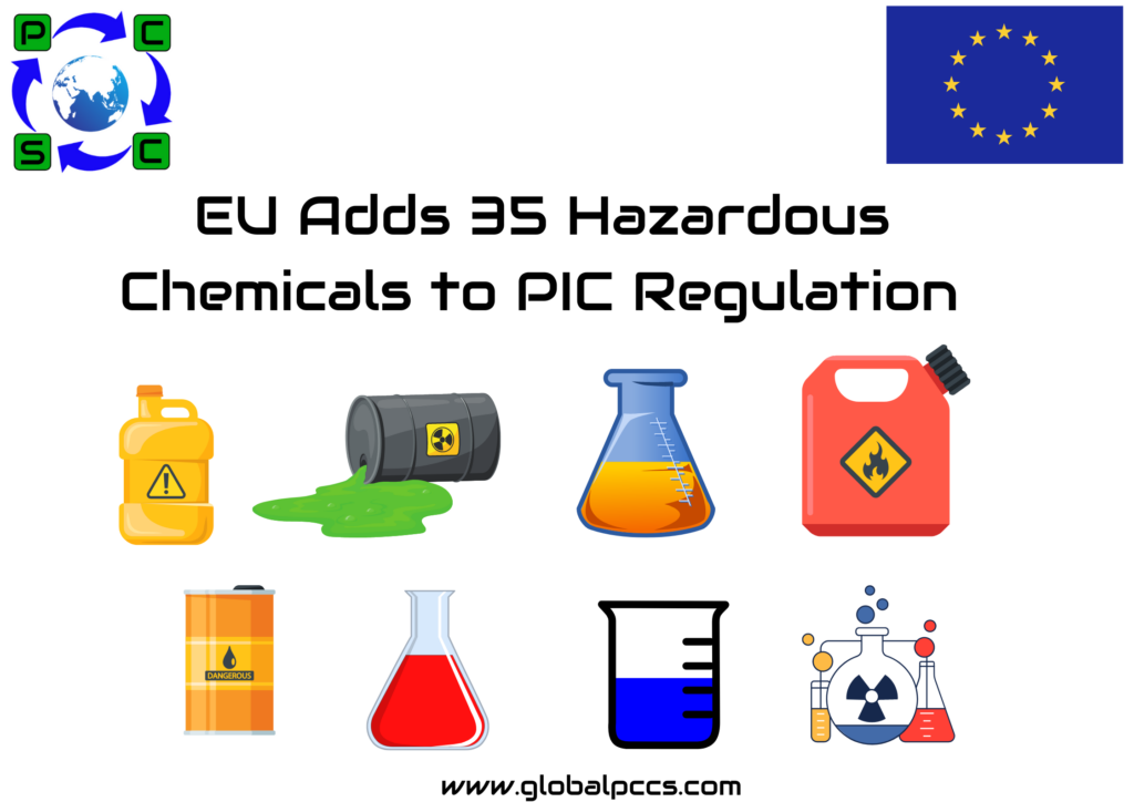 EU adds 35 hazardous chemicals to PIC Regulation