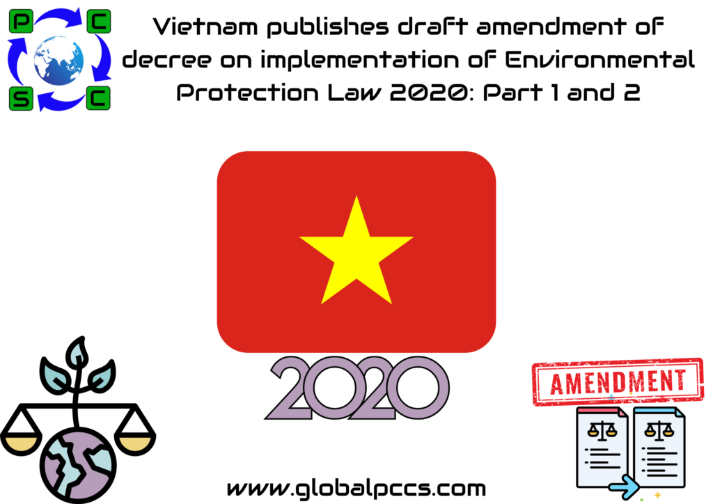 Vietnam publishes draft amendment of decree on implementation of Environmental Protection Law 2020: Part 1 and 2