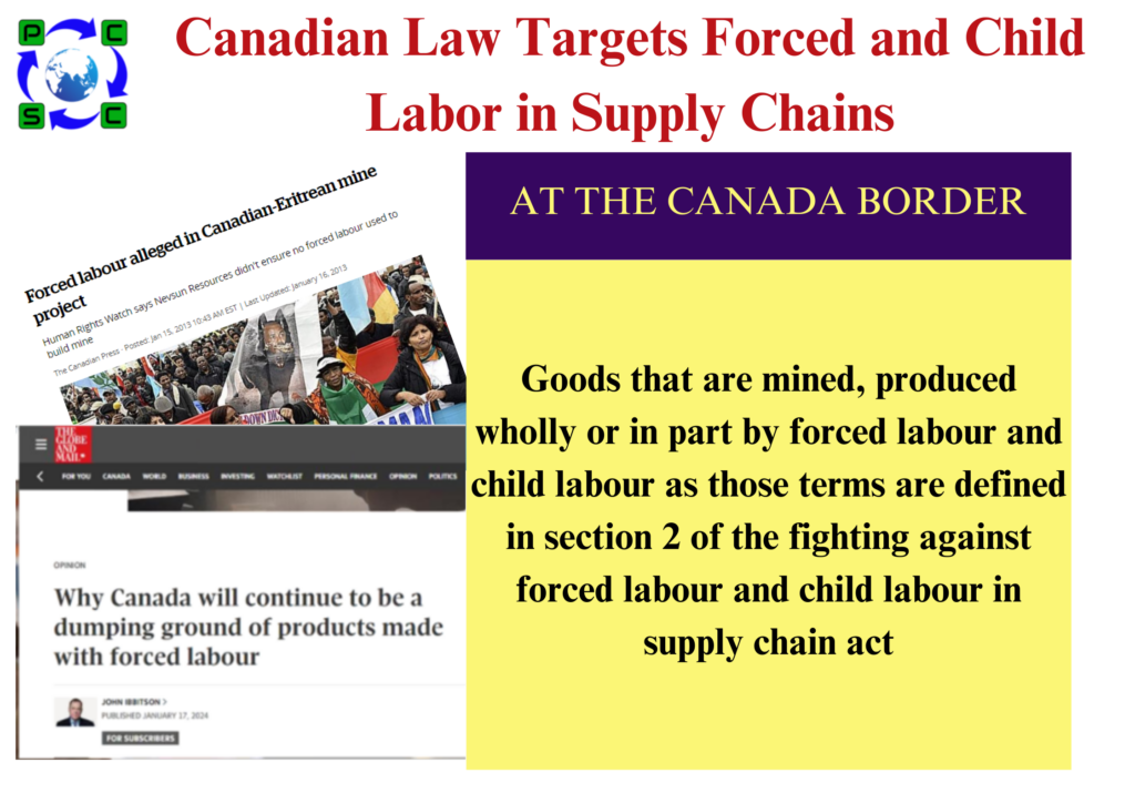 Canadian Law Targets Forced and Child Labor in Supply Chains