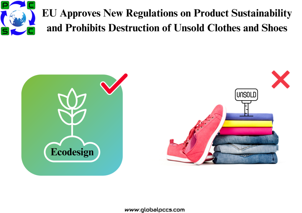 EU Approves New Regulations on Product Sustainability and Prohibits Destruction of Unsold Clothes and Shoes