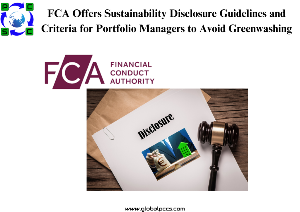 FCA Offers Portfolio Managers Anti-Greenwashing and Sustainability Disclosure Guidelines