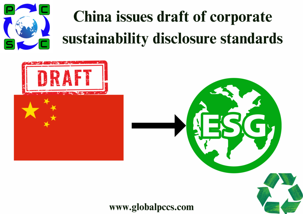 China issues draft of corporate sustainability disclosure standards