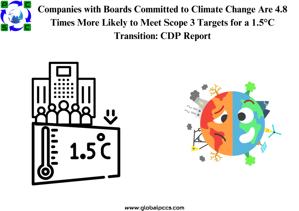 Companies with Boards Committed to Climate Change Are 4.8 Times More Likely to Meet Scope 3 Targets for a 1.5°C Transition: CDP Report