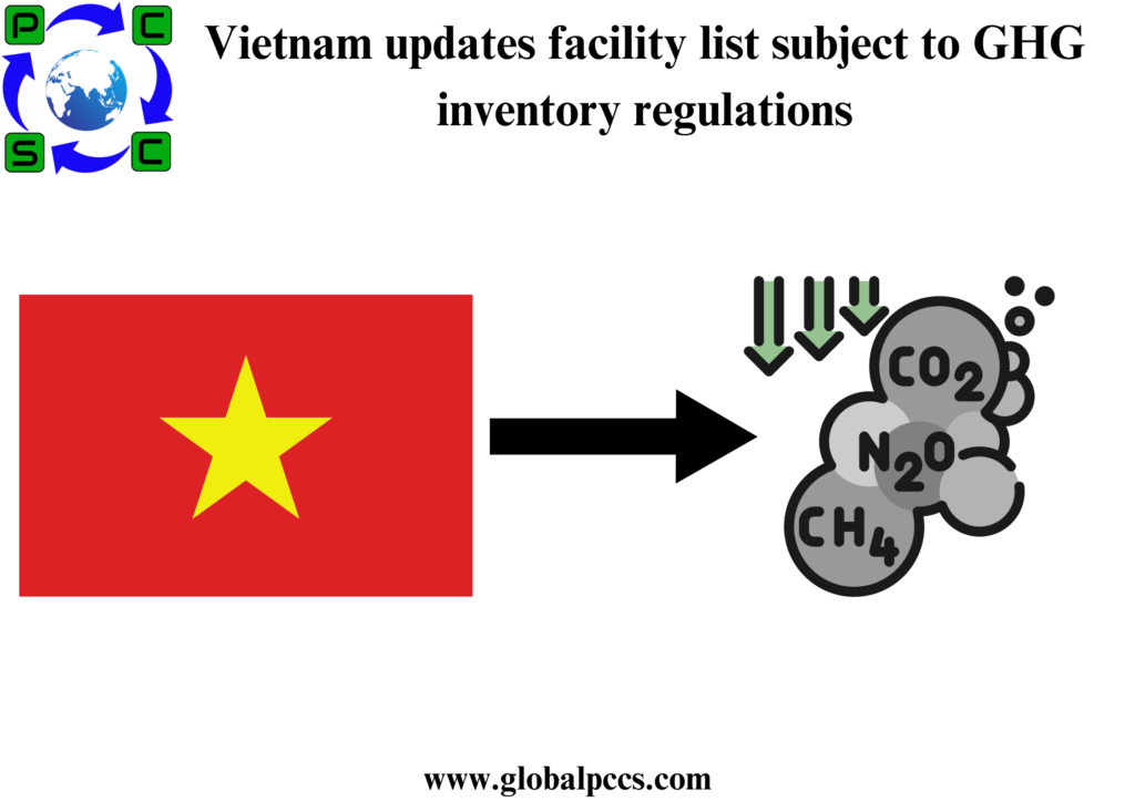 Vietnam updates facility list subject to GHG inventory regulations