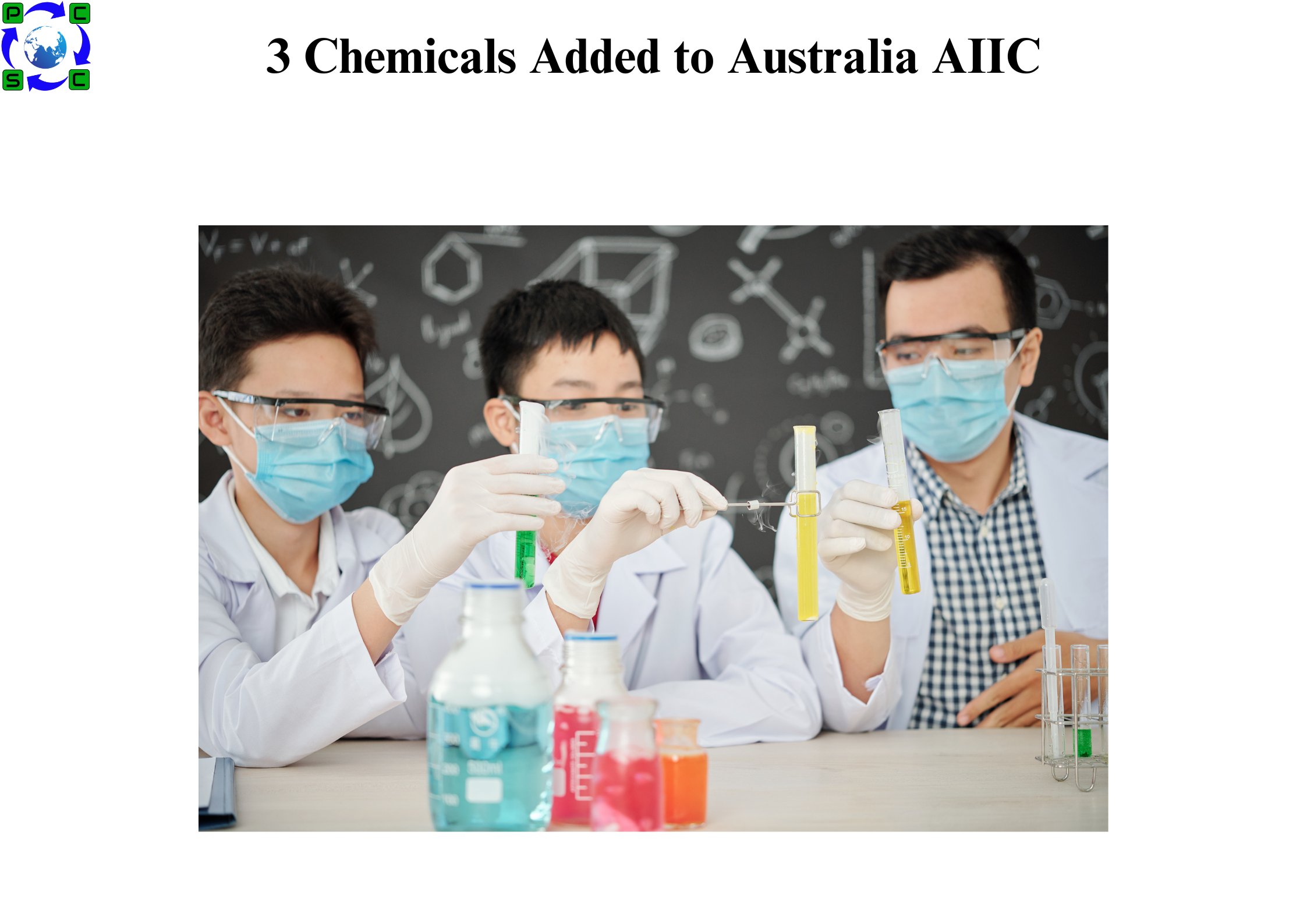 3 Chemicals Added to Australia AIIC