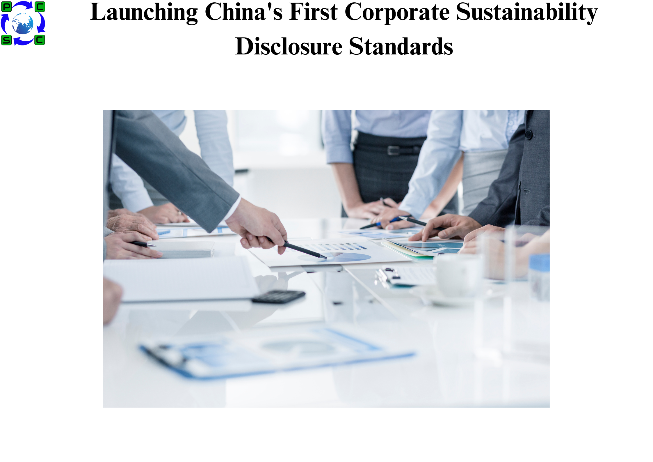 Launching China’s First Corporate Sustainability Disclosure Standards