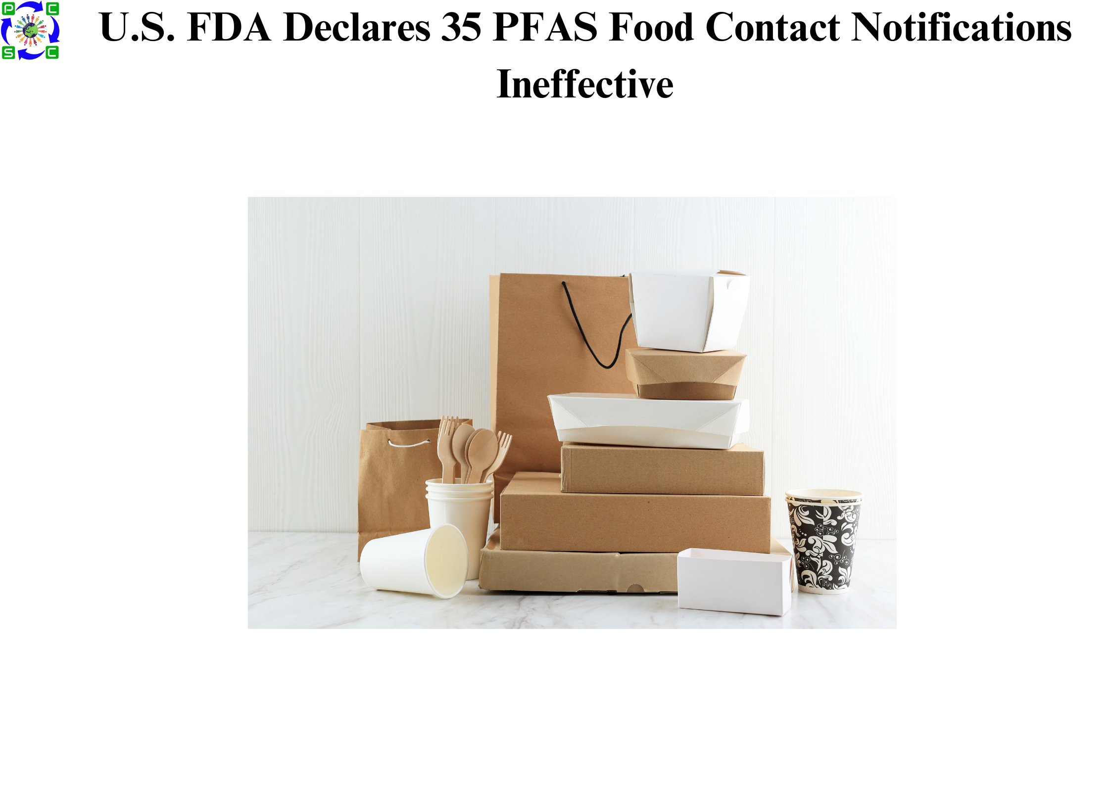 U.S. FDA Declares 35 PFAS Food Contact Notifications Ineffective