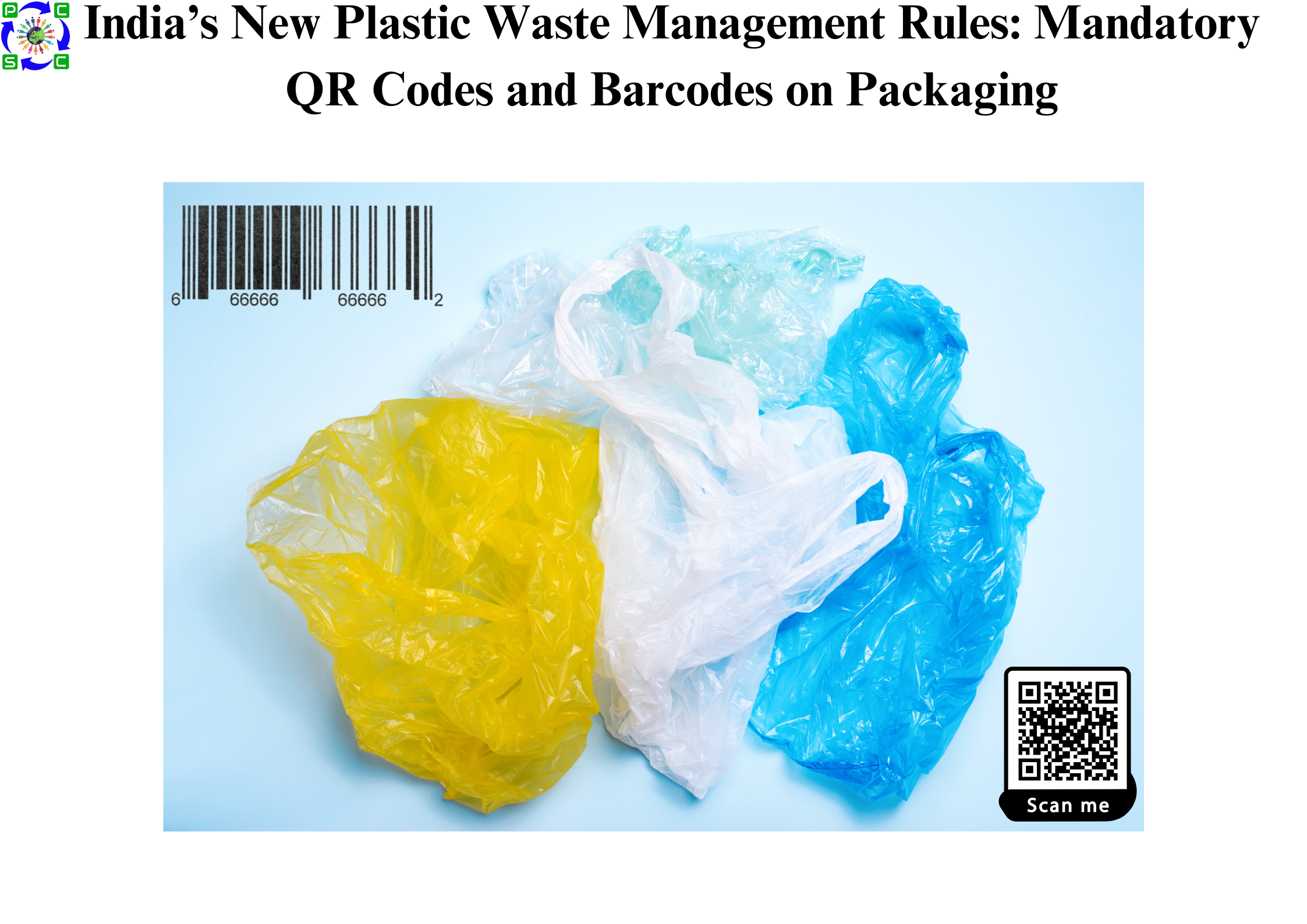 India’s New Plastic Waste Management Rules: Mandatory QR Codes and Barcodes on Packaging