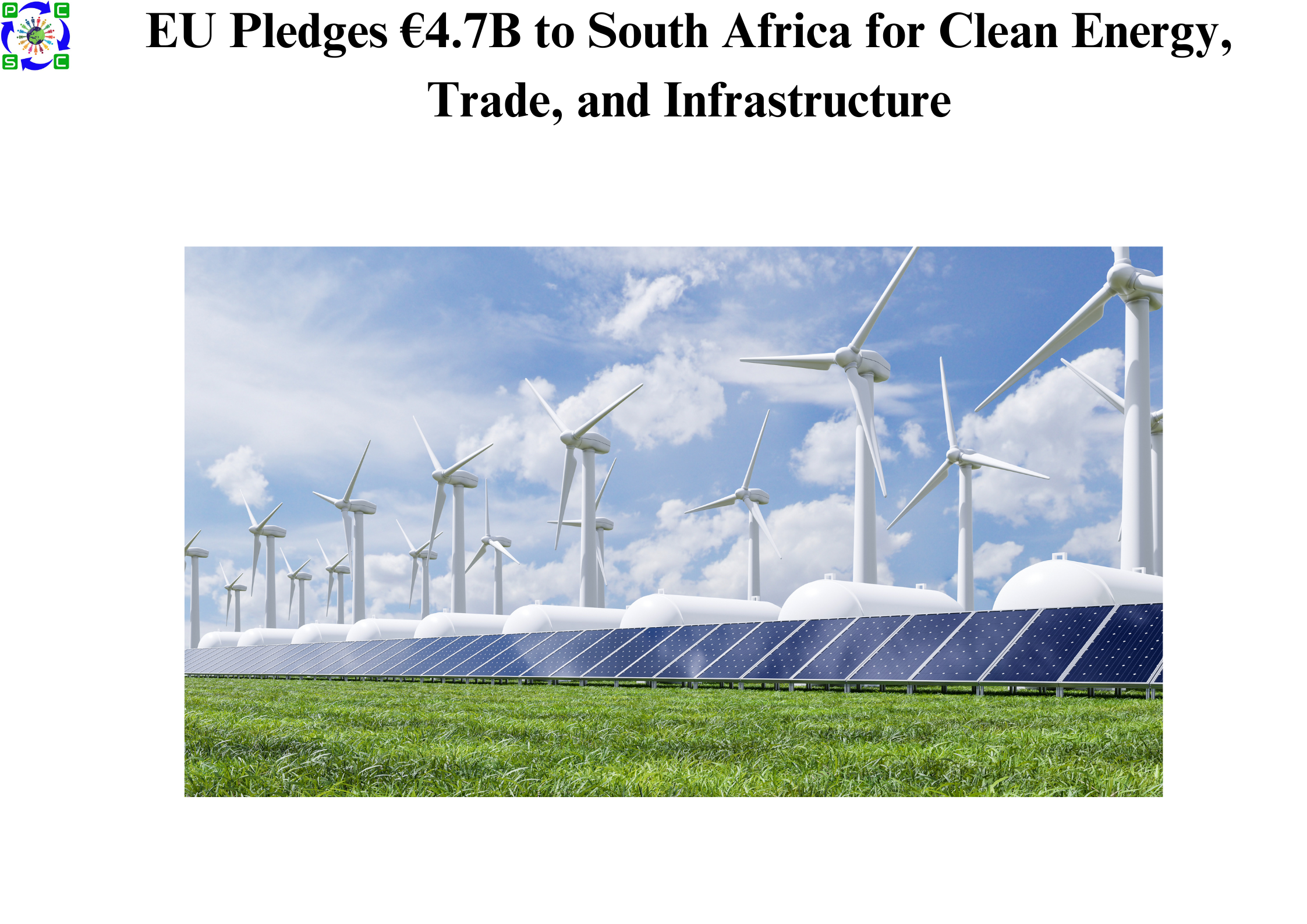 EU Pledges €4.7B to South Africa for Clean Energy, Trade, and Infrastructure