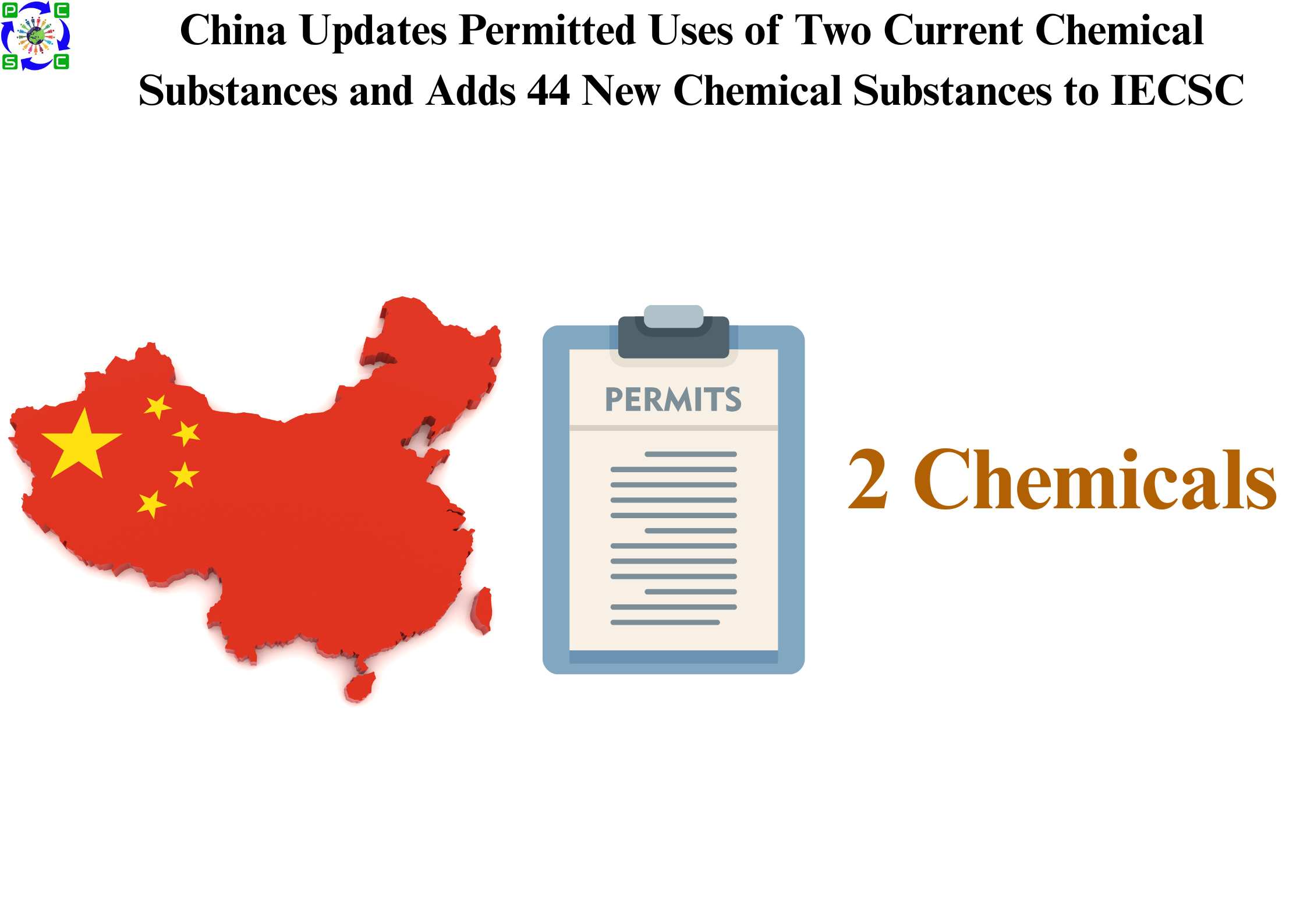 China Updates Permitted Uses of Two Current Chemical Substances and Adds 44 New Chemical Substances to IECSC