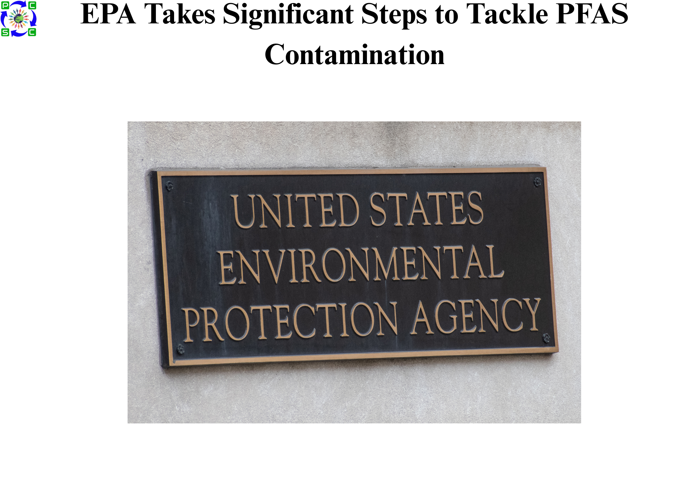 EPA Takes Significant Steps to Tackle PFAS Contamination