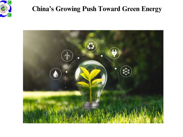 China’s Growing Push Toward Green Energy 